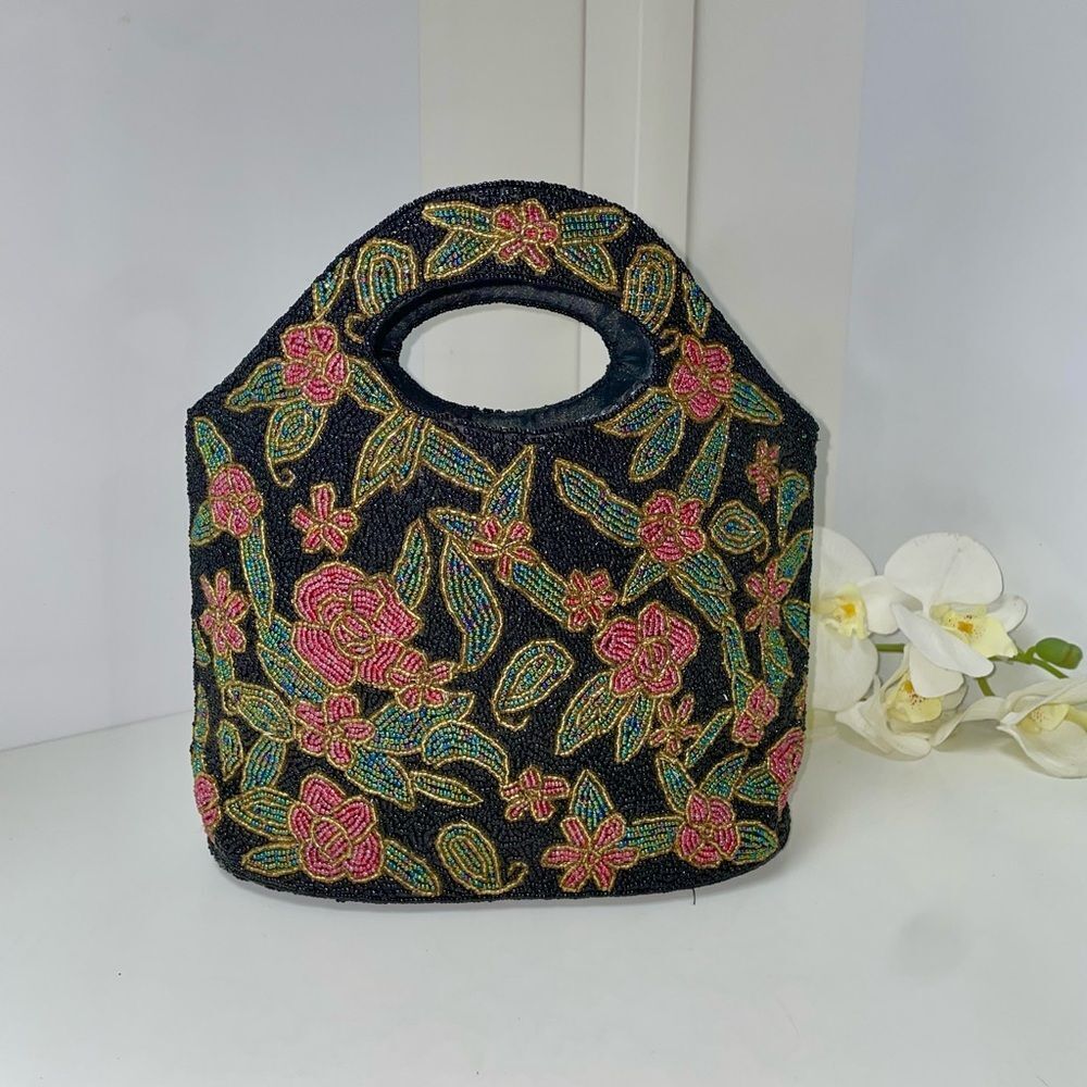 Floral Beaded Women's HandBag